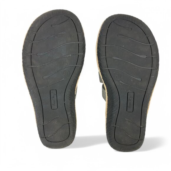 Coral Bay Sandals Womens Size 6 Gray Metallic Open Toe Slip On Shoes Denton - Picture 12 of 15